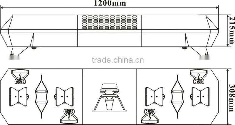 No.1 light bar on alibaba halogen led light bar offroad for ambulance