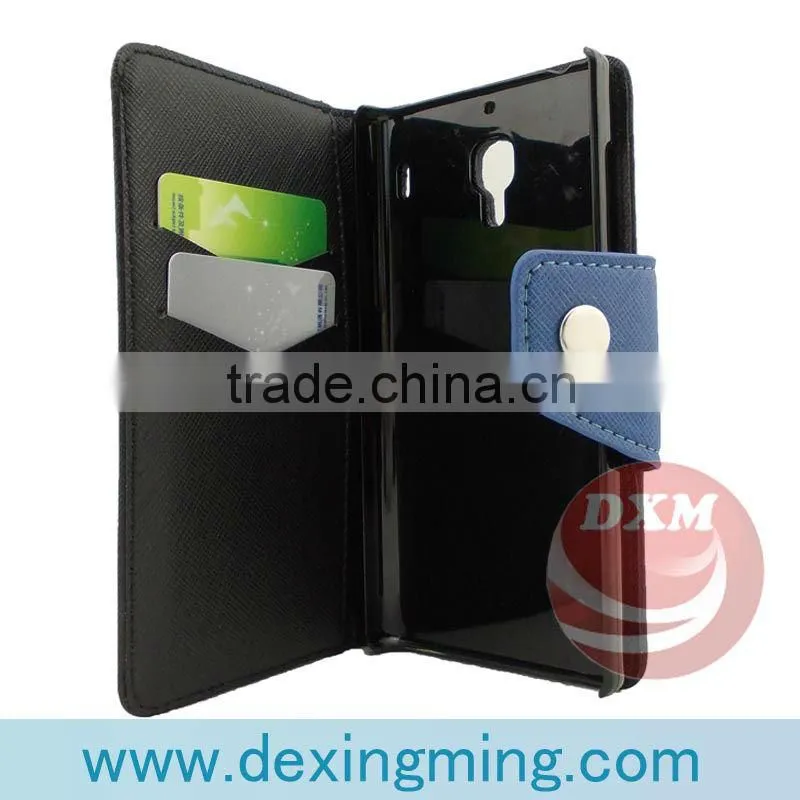 Newes!!! Contrast color style synthetic leather cases for xiaomi M3 accesories