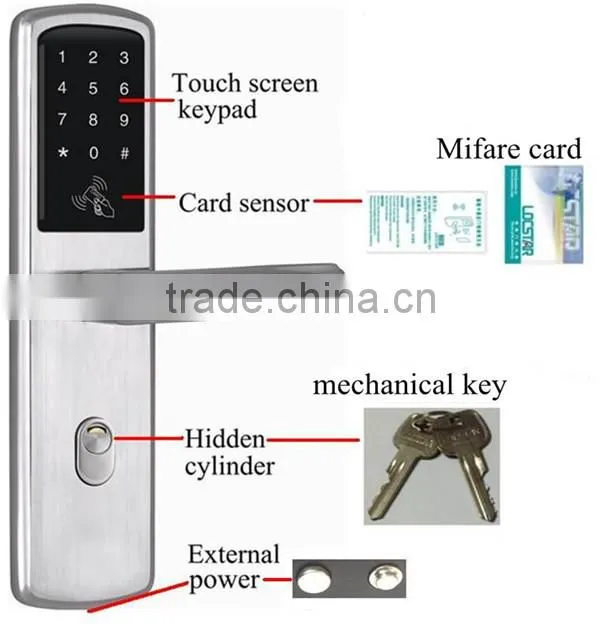 Smart lock with RF card door lock LSD8105