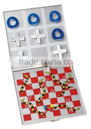 Aluminum 2 in 1 magnetic dart and back gammon