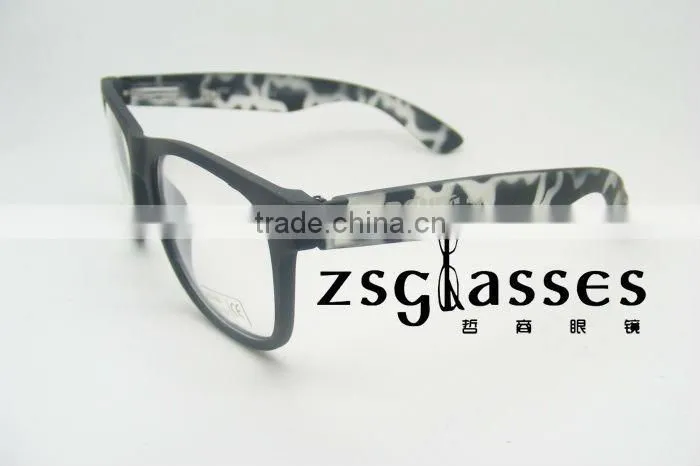 2012Cheap fashion custom made stripe glasses print logo in frame