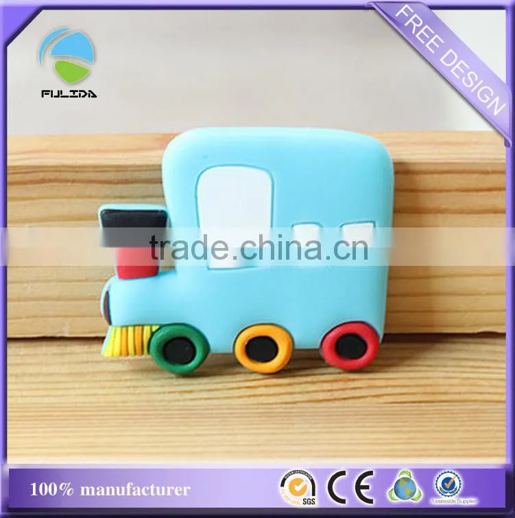 custom bulldozer vehicle soft pvc rubber decorative fridge magnet