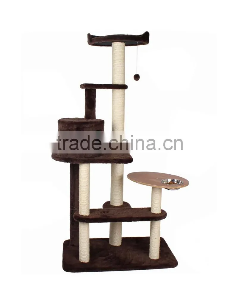 New Cat Tree with feeding bowl