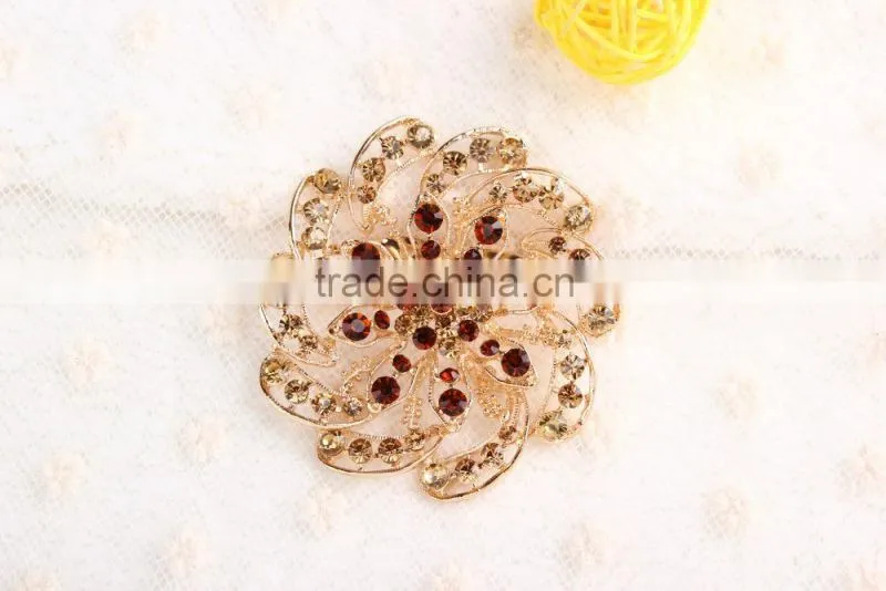 Rhinestone flower brooch pins,Fashion designs crystal rhinestone brooch pin for dresses,wedding