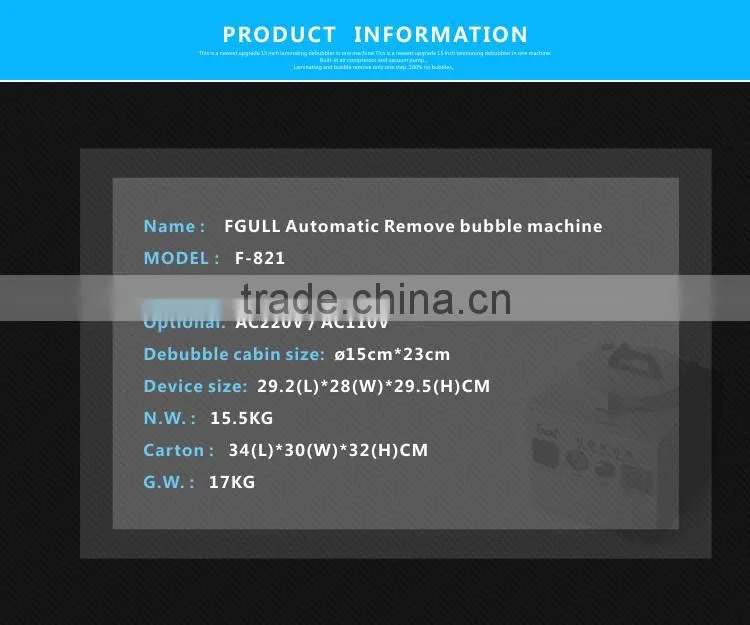 FGULL Mini High Pressure Autoclave OCA Adhesive Sticker LCD Bubble Remove Machine for Touch Screen Glass Refurbishment