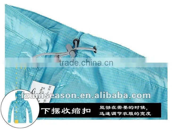 Foldable Ladies Hooded Pullover Windbreaker 2013