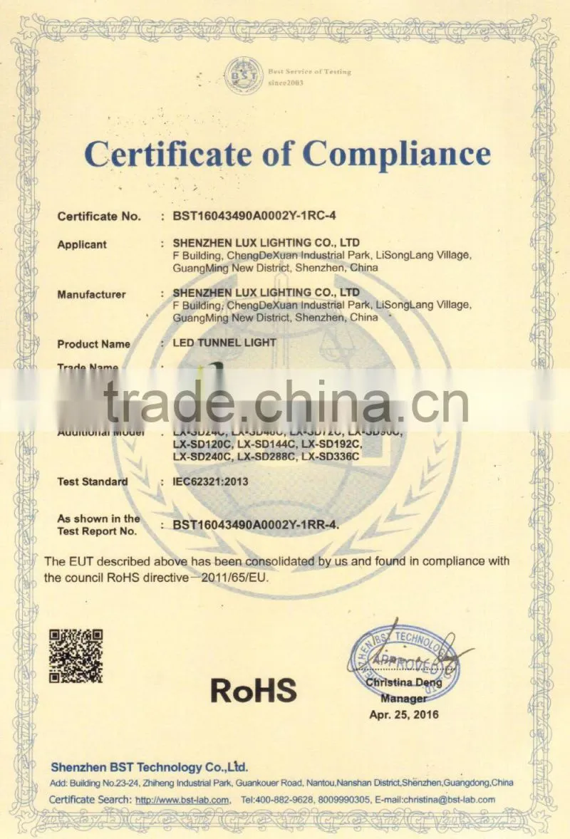 Adjustable Bracket CE Rohs Meanwell Driver 100-140lm/W Different Beam Angle Modular Design 40W Outdoor LED Tunnel Lamp