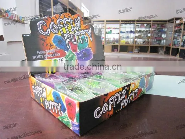 Factory supplier wholesale Crystal Coffin putty with dinosaur frog spider lizard alien crystal gift crystal toy crystal ball