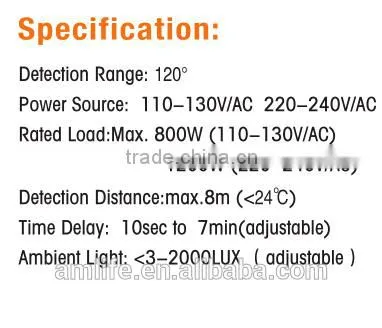 High Quality Fitting floodlight PIR infrared sensor