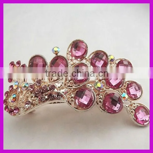 Hot selling cheap rhinestone crystal hair comb young beauty women BY 1863