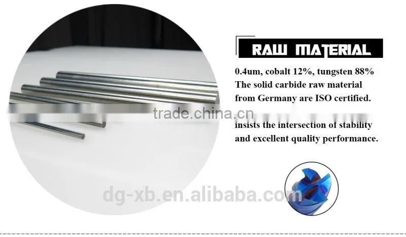 Dongguan Solid Carbide 4 Flutes Spiral End Mill Milling Cutter, Square milling tools