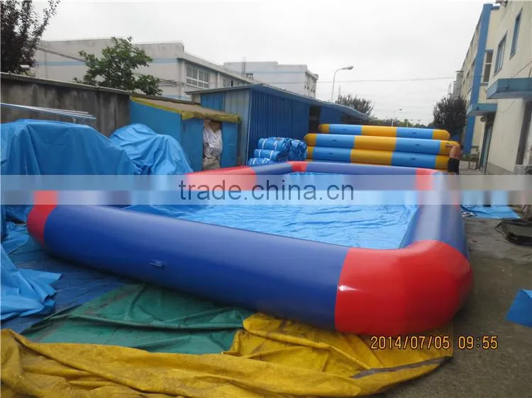 Low price floating inflatable boat swimming pool for sale