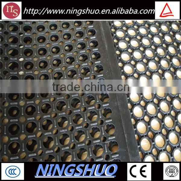 China industry of non slip non toxic rubber drainage bathroom mat