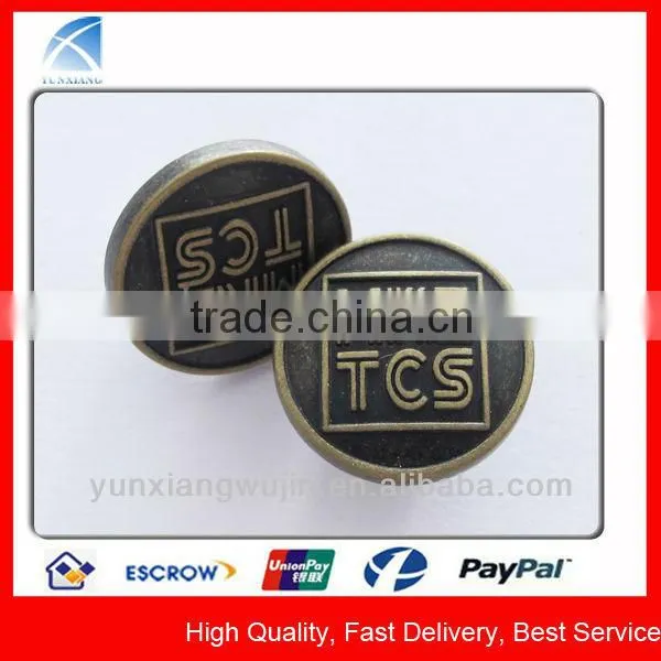 YX4513 Matt Black Metal Jeans Button Manufacturer in China