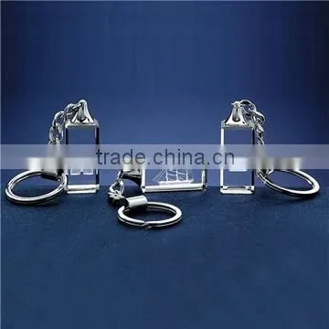 Crystal globe ball keychains with high quality led light for gifts