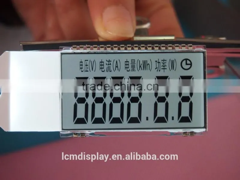 monochrome segment positive character industrial autoreclose circuit-breaker lcd display,practical cheap TN