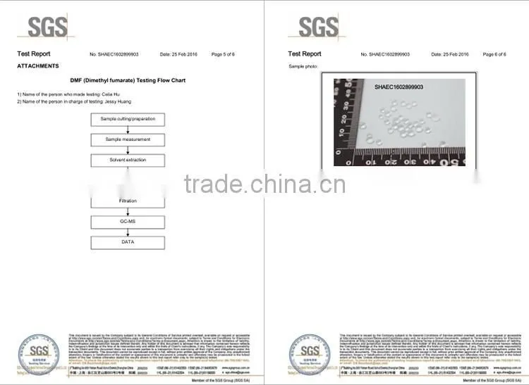 Hot selling dmf free silica gel desiccant bag with low price