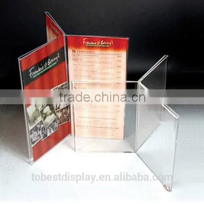 China factory customize acrylic plastic menu holder