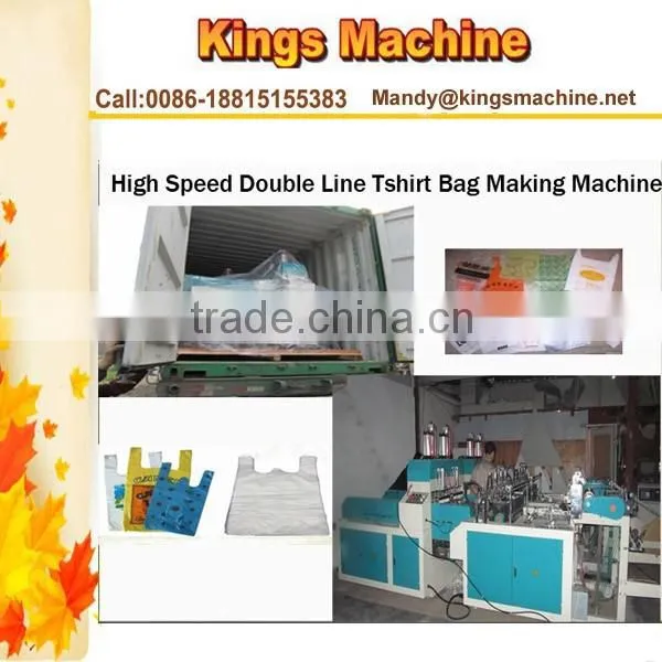 High Speed T-shirt Shopping Bag Making Machine (Kings Machine)