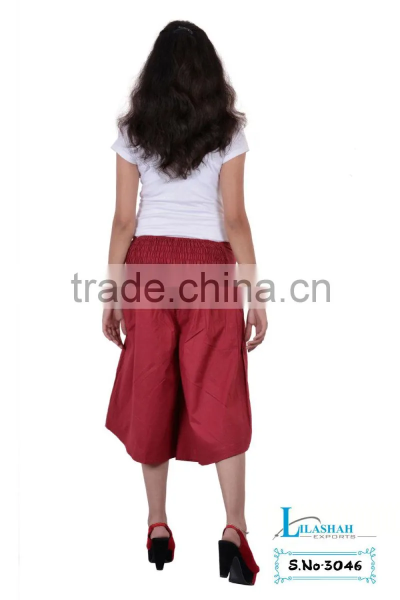 3046 Cotton Trouser women style ropa pantalon jaipur india cotton cargo trousers women