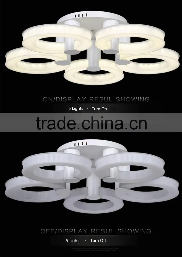 Elegant Ceiling Lights for Restaurant 5 Lights 220V Crystal Ceiling Lamp