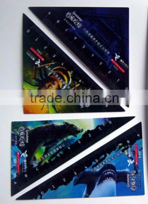 Multifunction cartoon plastic pvc bookmark ruler