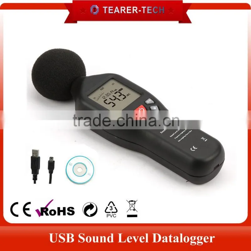High quality USB interface 30~130dB sound datalogger for noise measurement TL-200