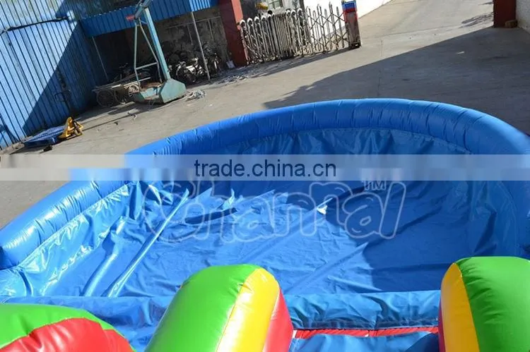 Giant inflatable water slide for kids and adult, used inflatable water slide pool for sale