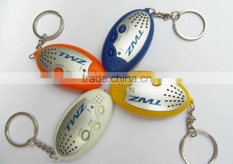 Portable voice recorder LED keychain, promotional gift company exhibition mall activities