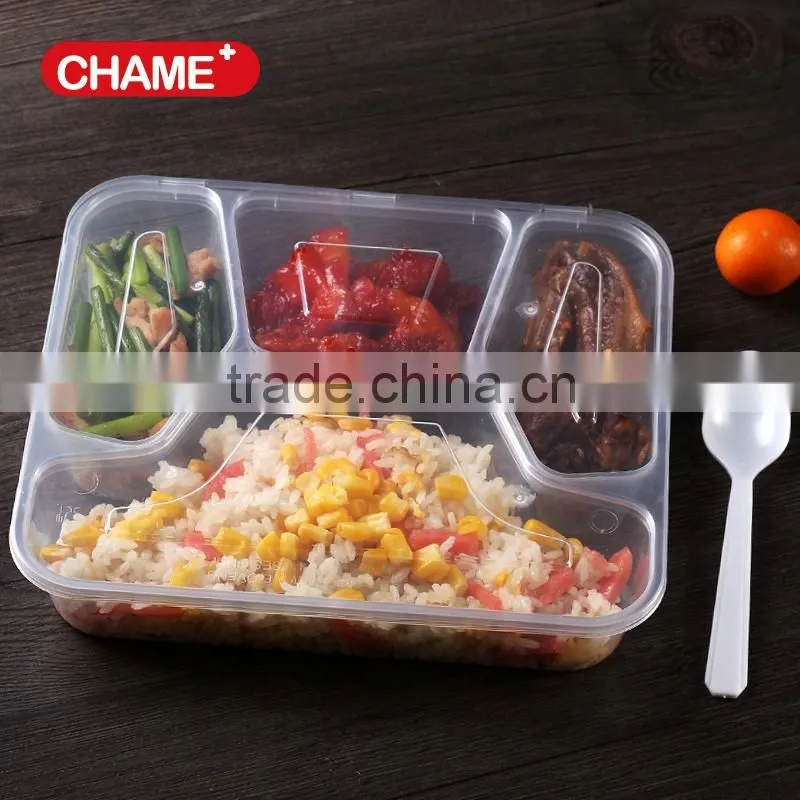 Best selling stackable 3 compartment plastic meal prep container