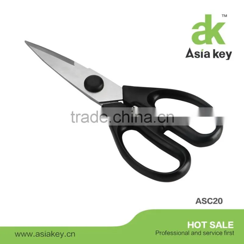 2/3/8 Inches Black PP Material Handle Multi-purpose Scissors For Embroidery, Sewing, Craft, Art Work