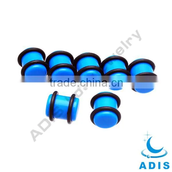 Wholesale fashion solid color piercing jewelry acrylic 00 gauge ear plugs
