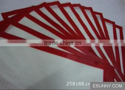Silicone rubber coated fiberglass baking mat