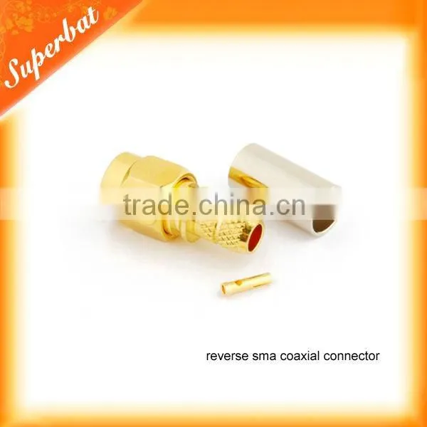 rf coaxial rp sma-male crimp cable connector for antenna