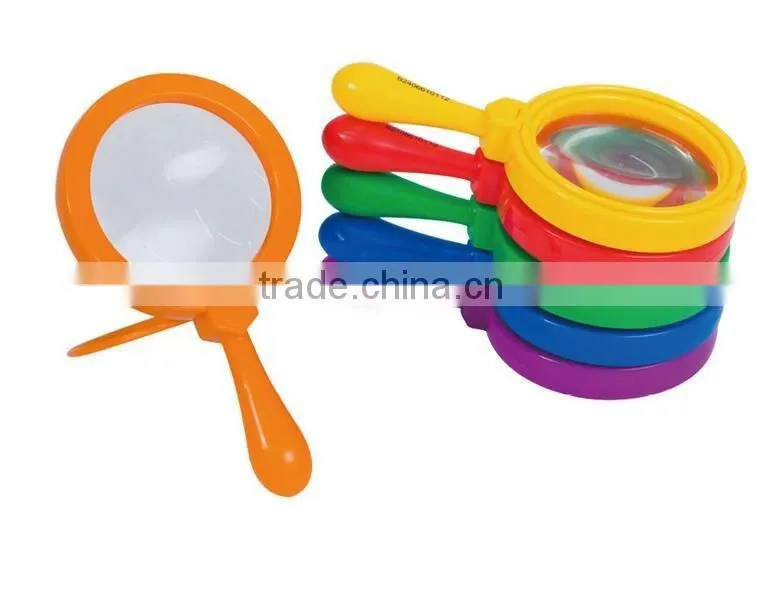 Colorful Plastic Magnifying Glass, Pocket Magnifier for Kids