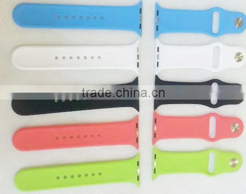 Watch Sport Band 38mm/42mm Rubber Strap Bracelet Fitness Replacement Wrist With Aluminum Connector Adjustment Length For Iwatch