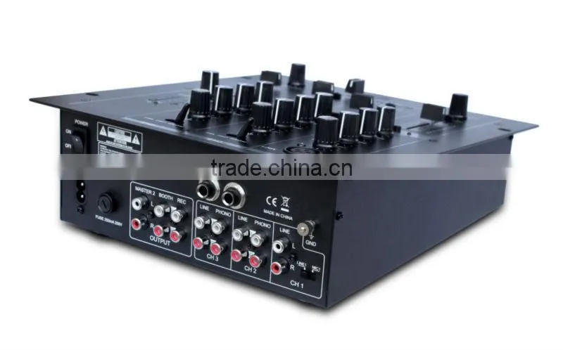 SDJX-3 high quatity low price mp3 player dj mixer with headphone monitor split