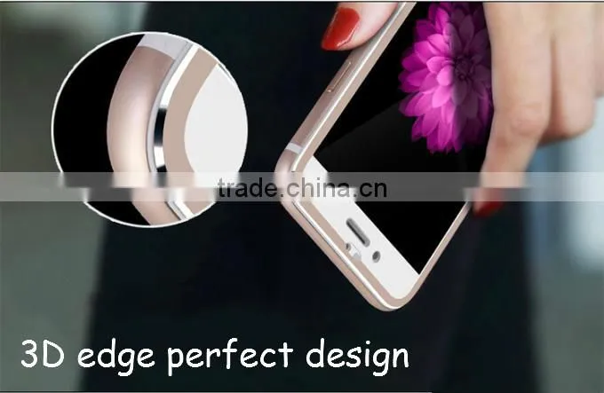 Popular titanium alloy small frame tempered glass screen protector for Iphone