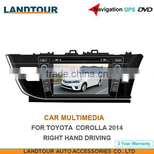 Right hand driving 2014 Corolla car GPS DVD Player