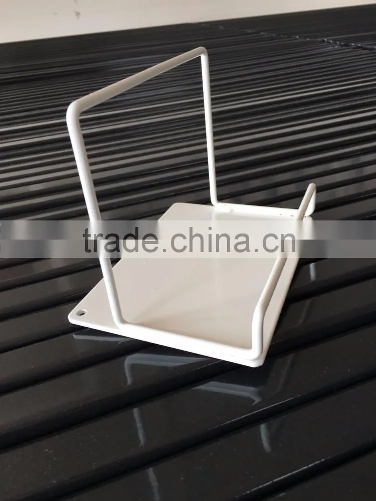 Powder Coating White Counter top Book Store Display Shelves