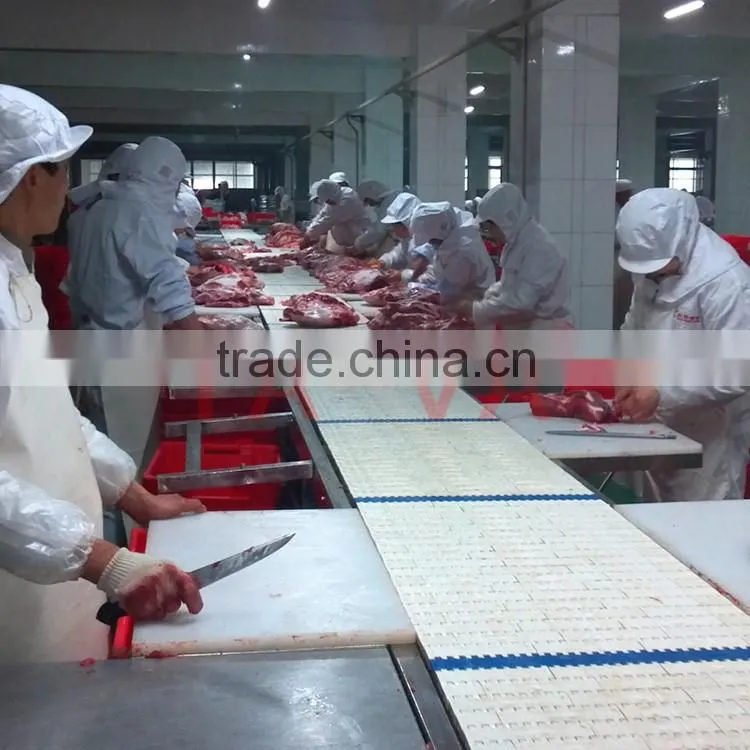 Food conveyor for slaughtering industry/modular belt conveyor line