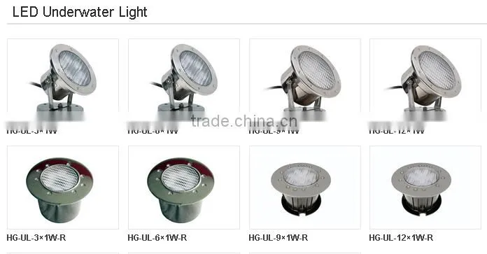 316 Stainless Steel IP68 6W RGB underwater led lights