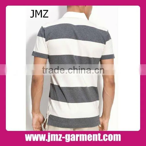 Mens polo collar striped t shirt 2013 latest design