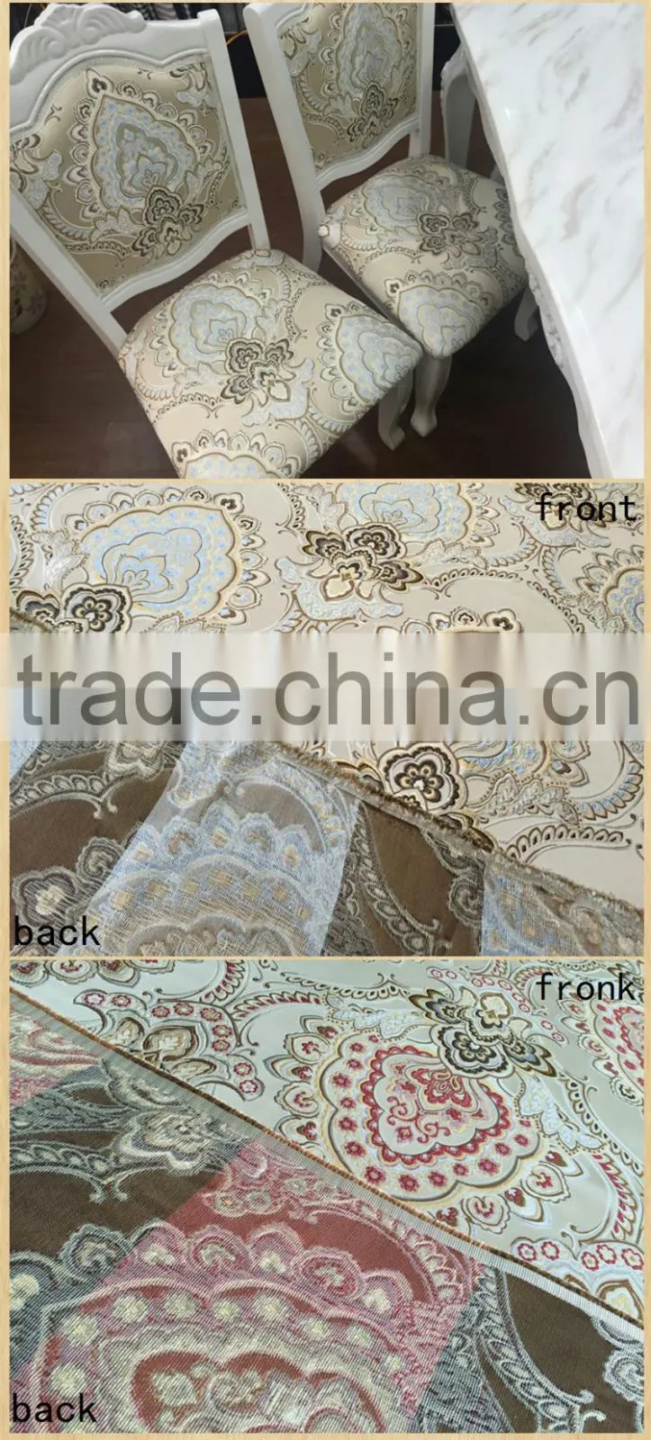Peacock pattern heavy jacquard polyester fabric for fancy classic sofa using and luxury cushion