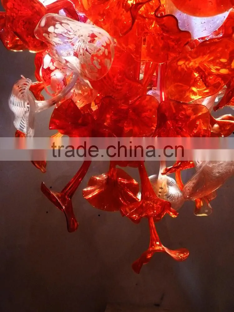 hand blown glass chandelier decoration XO-20150619 Modern glass chandelier from famous Chinese glass artist Mr Ou LianHua
