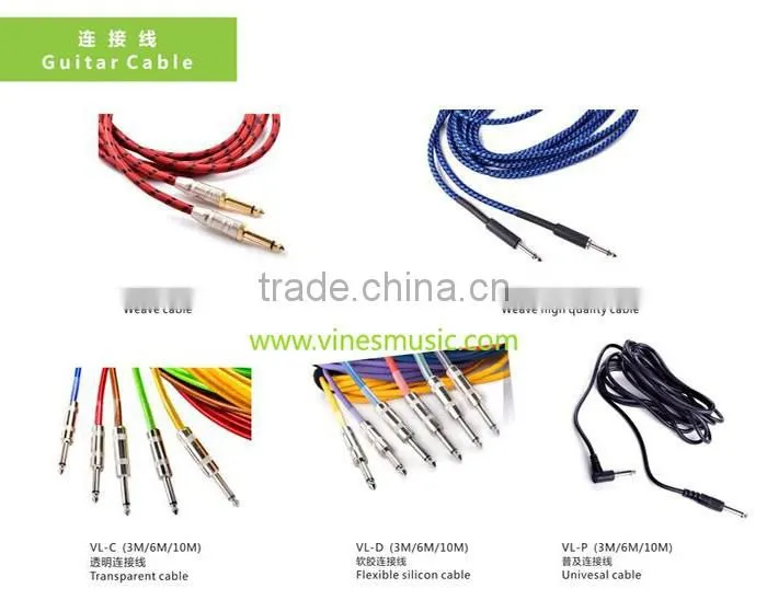 wholesale Woven musical instrument cable for guitar accessories