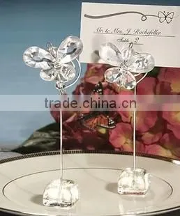 wedding decoration crystal butterfly card holder