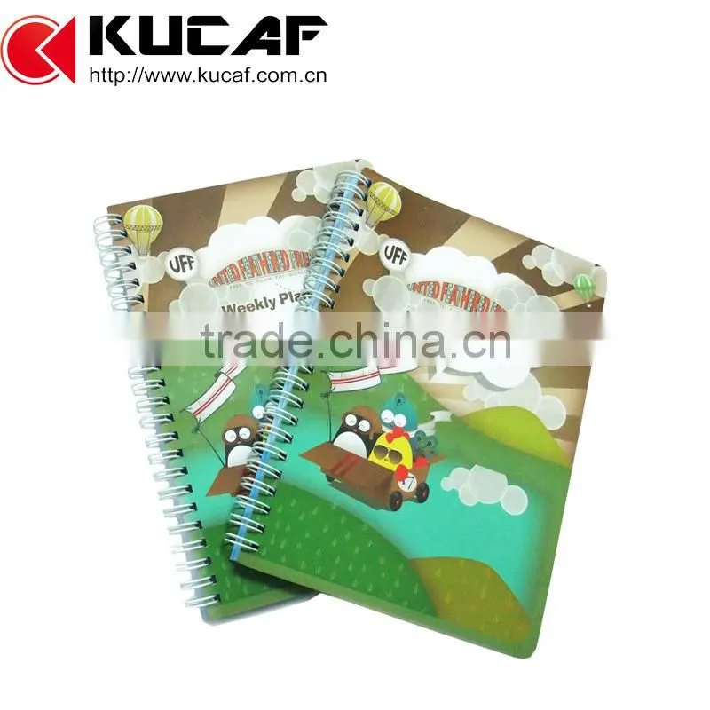 Cuatom small 300g art paper spiral hanging notepad with cord hanged around the neck