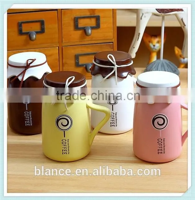 ceramic wine jar mug with unique design in jar shape