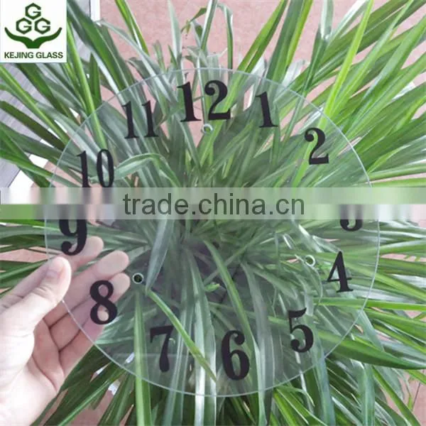 3mm,4mm,5mm,6mm,8mm patterned clear float glass,frosted glass,round-shape decorate wall clock glass